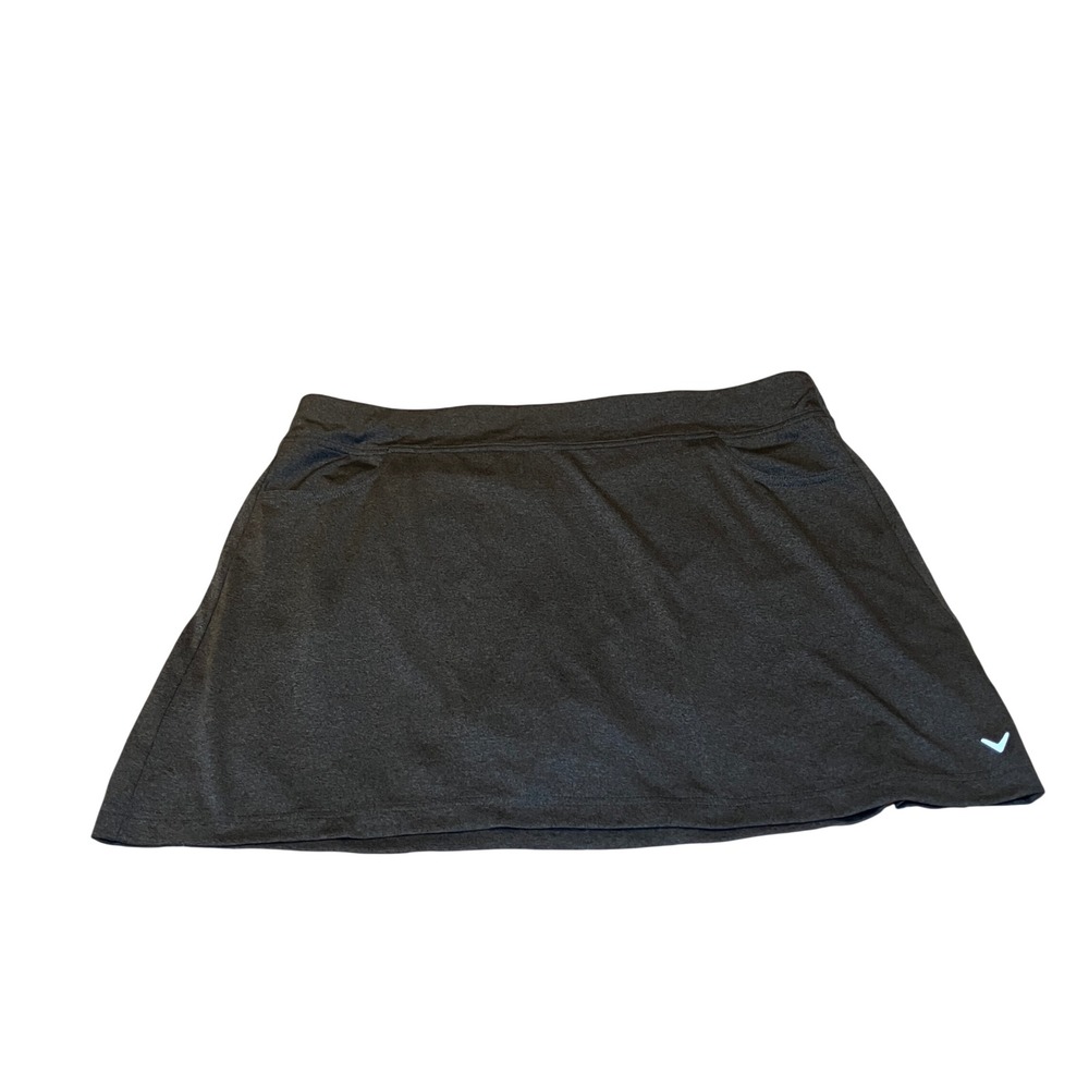 Callaway Golf Skort Women XL Gray Excellent Built-in Shorts Pockets Heathered